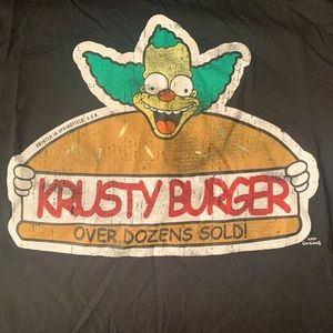 Men’s Medium T-Shirt, Krusty The Clown, The Simpsons Krusty Burger. Never worn.